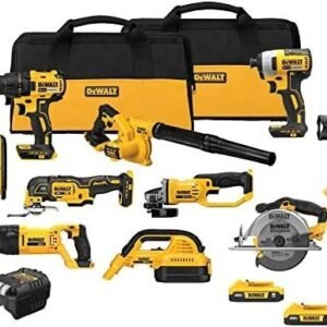 DEWALT 20V MAX Power Tool Combo Kit, Cordless Power Tool Set, 10-Tool with 2 Batteries and Charger Included (DCK1021D2)