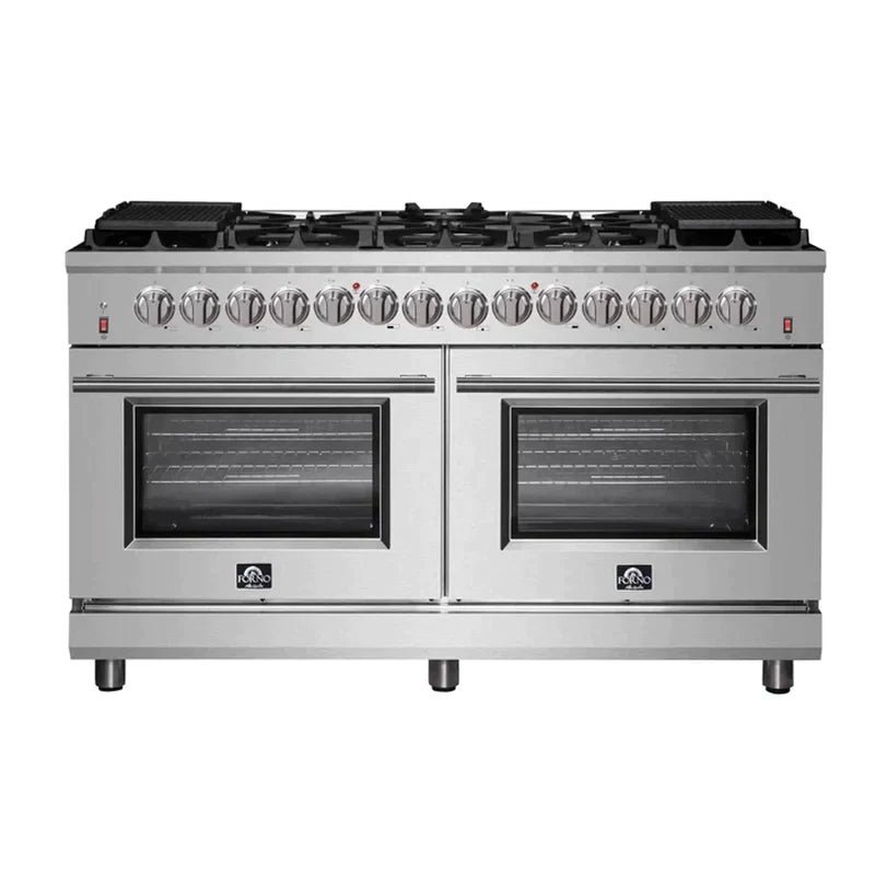 FORNO Massimo 60-Inch Freestanding Dual Fuel Range in Stainless Steel – FFSGS6125-60